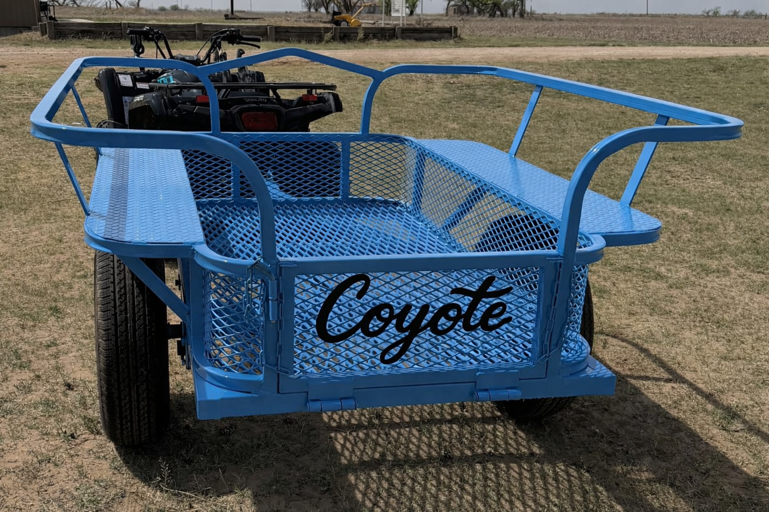 Coyote utility trailer coyote word logo